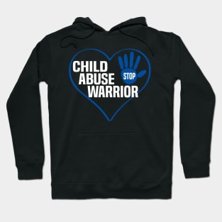 Child Abuse Awareness Warrior Blue Heart Hoodie